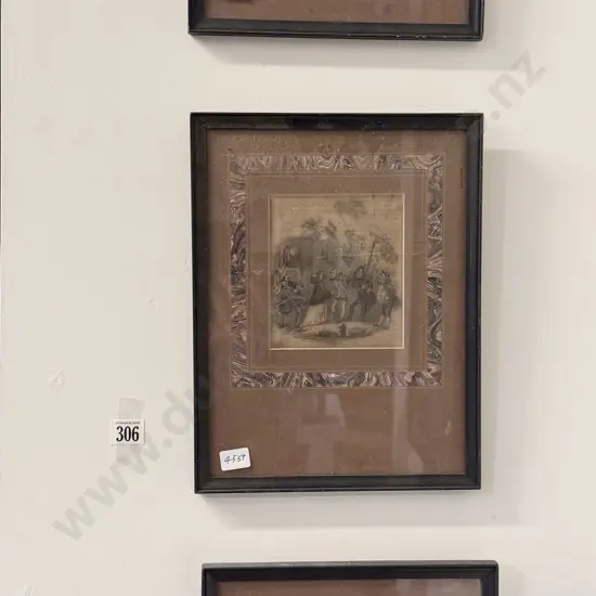Set of Three Assorted Framed Dickens Book Plates