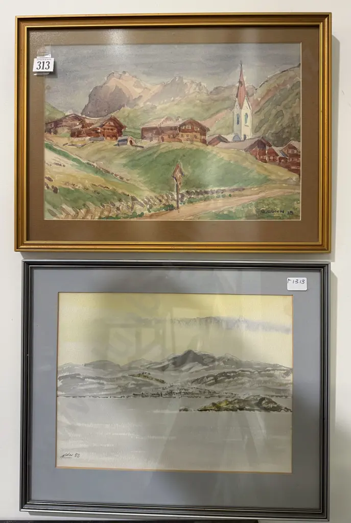 G. Cohn Watercolour together with Other Watercolour Image 1++