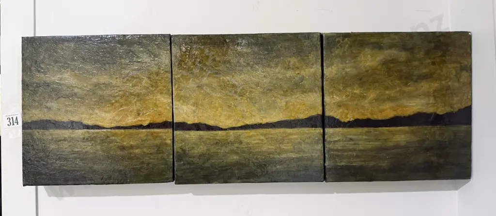 Sally Shanahan - "Arcadian Trytpch - Acrylic Mixed Media Image 1++