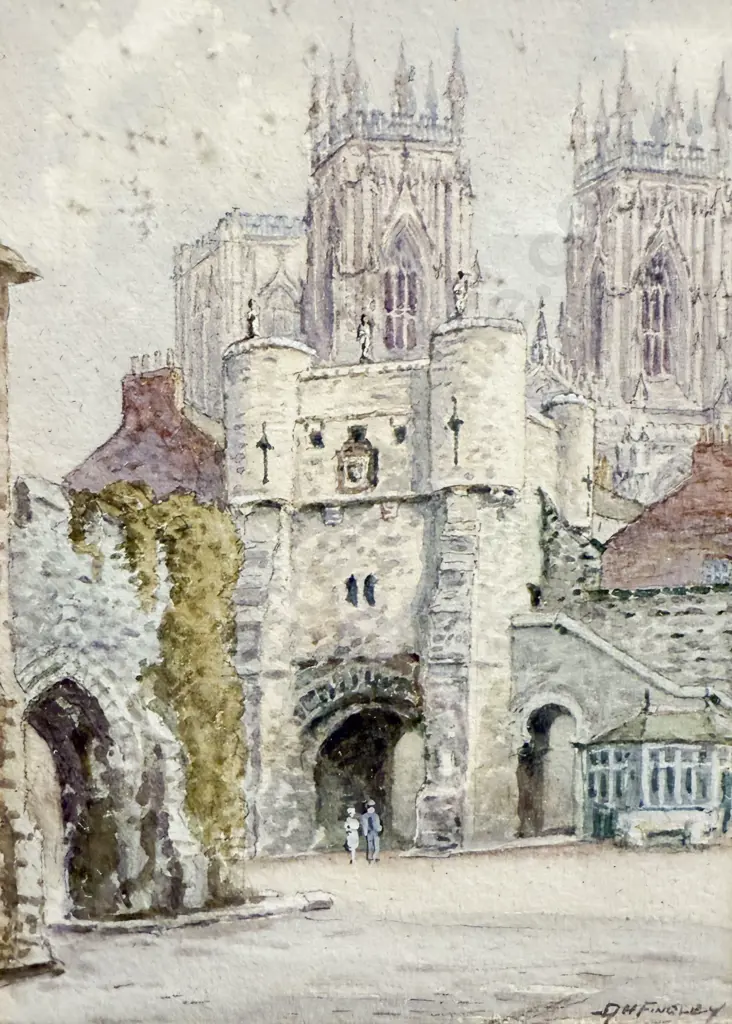 D. H. Findley - Castle Study together Pastel Yachting Scene Image 1++