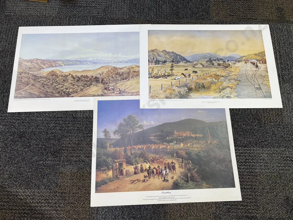 Folder of Assorted Turnbull Library Prints & Three Framed Historical Prints Image 1++