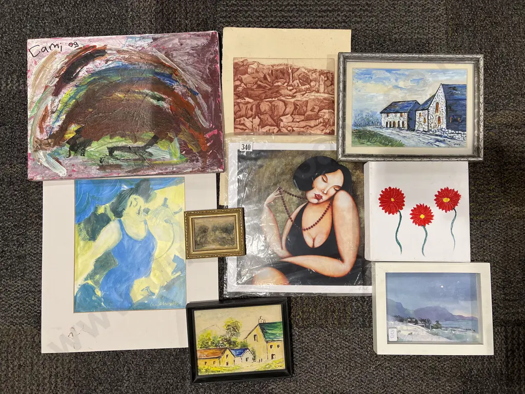Nine Assorted Prints & Originals Image 1++