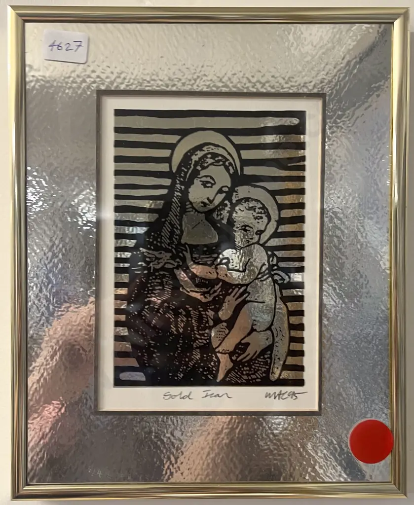 Two Works by MAC 95 "Gold Icon" and Untitled Mixed Media together with Other Image 1++