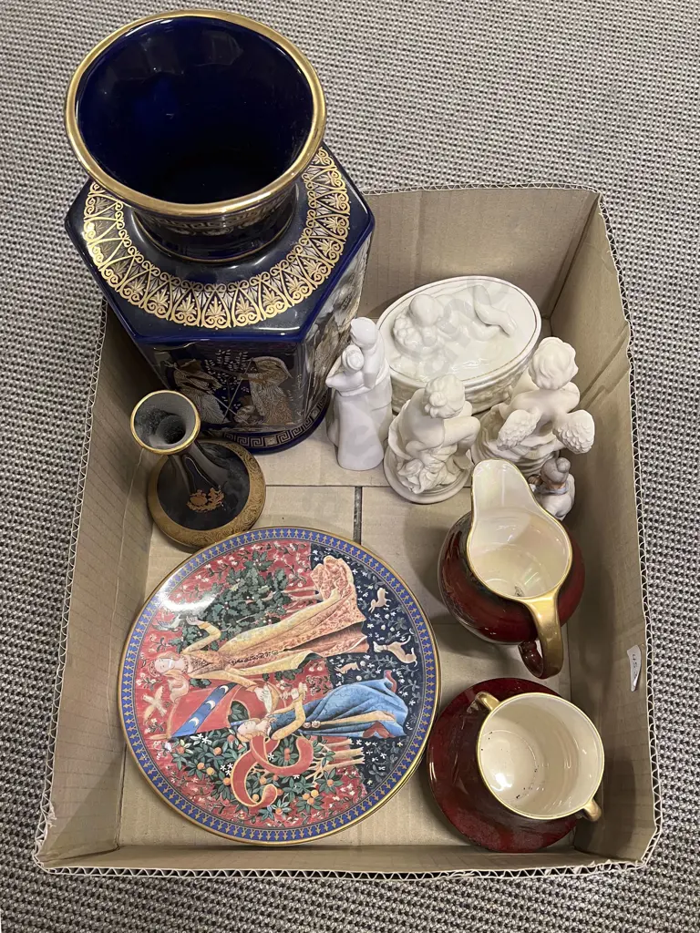 Quantity of Assorted China incl Royal Worcester Comm. Plates Belleek Dish & Carltonware Image 1++