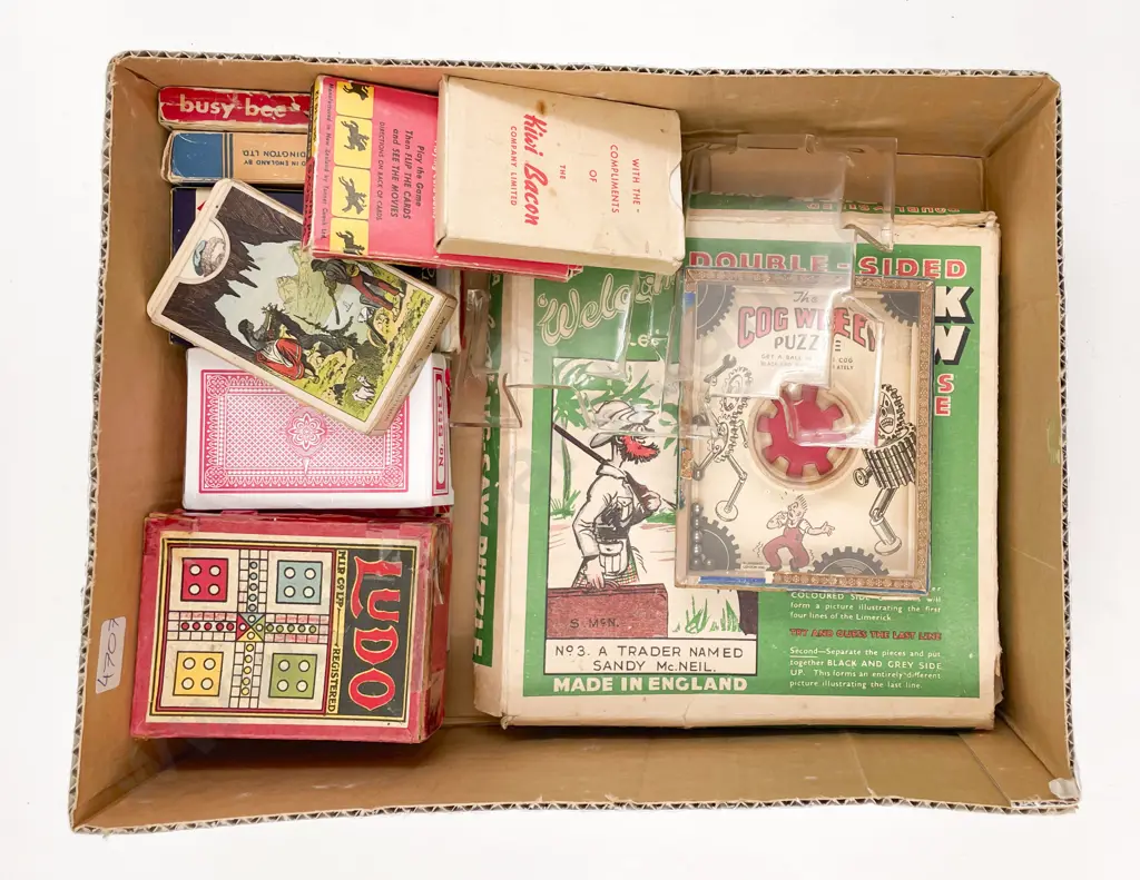 Quantity of Assorted Vintage Playing Cards & Games incl The Cog Wheel Puzzle Image 1++
