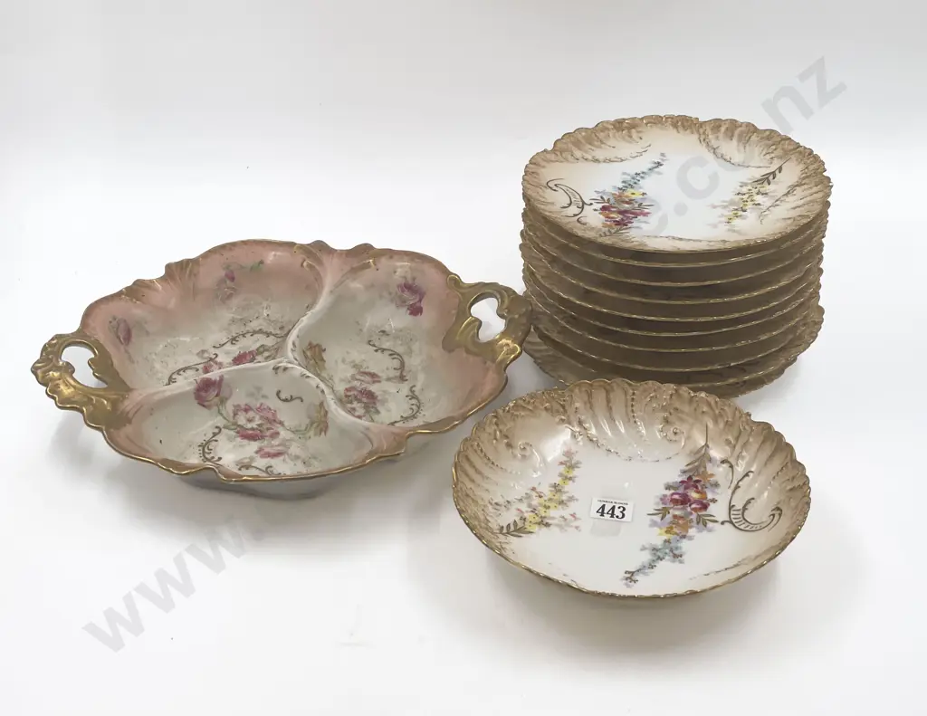 Quantity of Assorted Limoges Fancy China incl Condiment Tray Image 1++