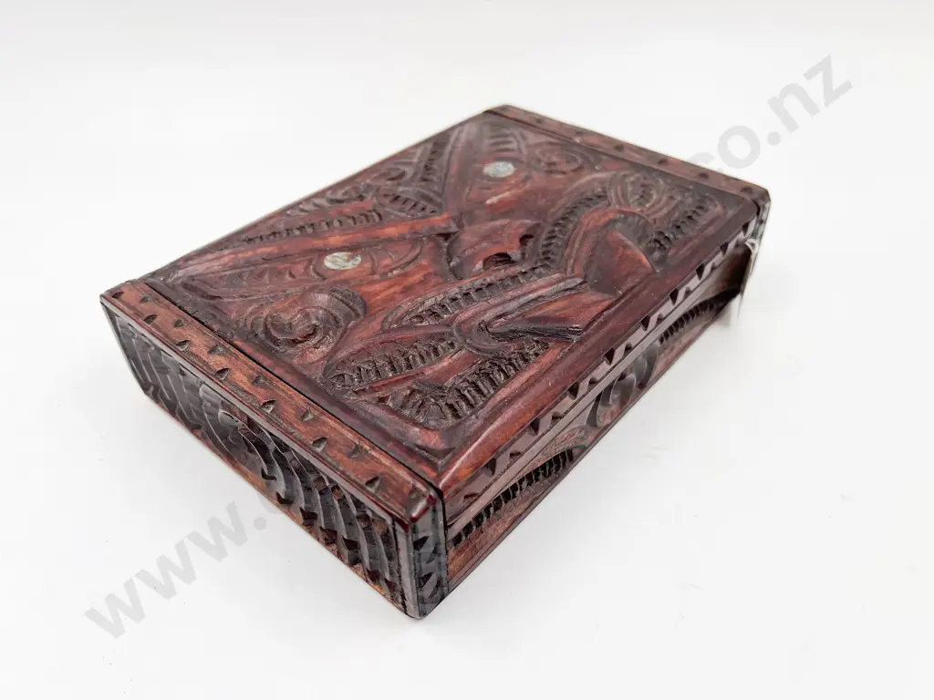 Carved Tiki Trinket Box Image 1++