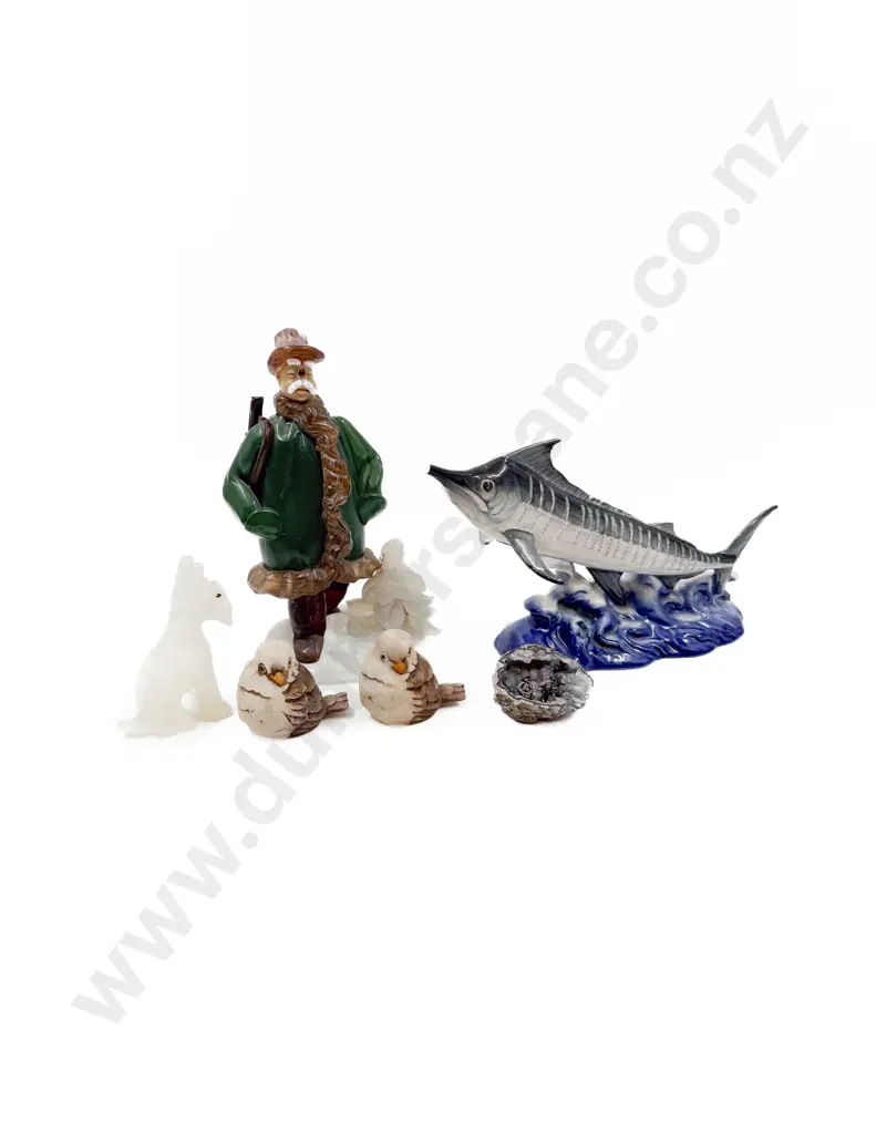 Quantity of Assorted Animal Ornaments etc inc Three Large German Shallow Plates Image 1++