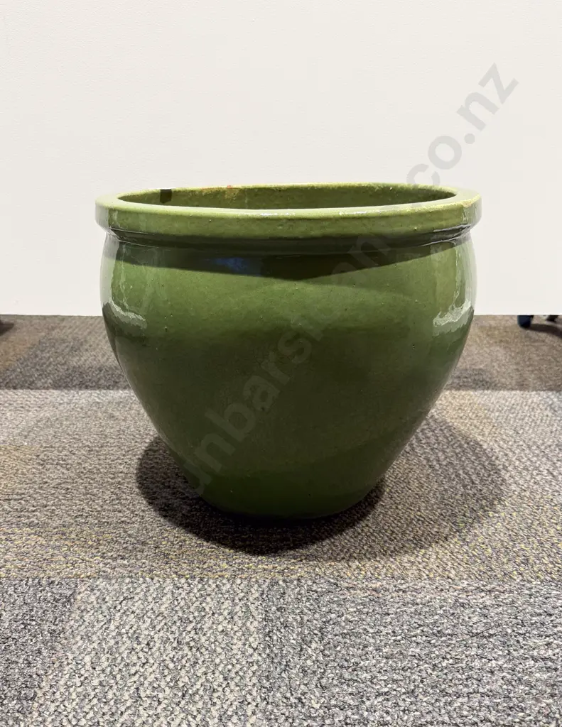 Green Glazed Terracotta Garden Pot Image 1++
