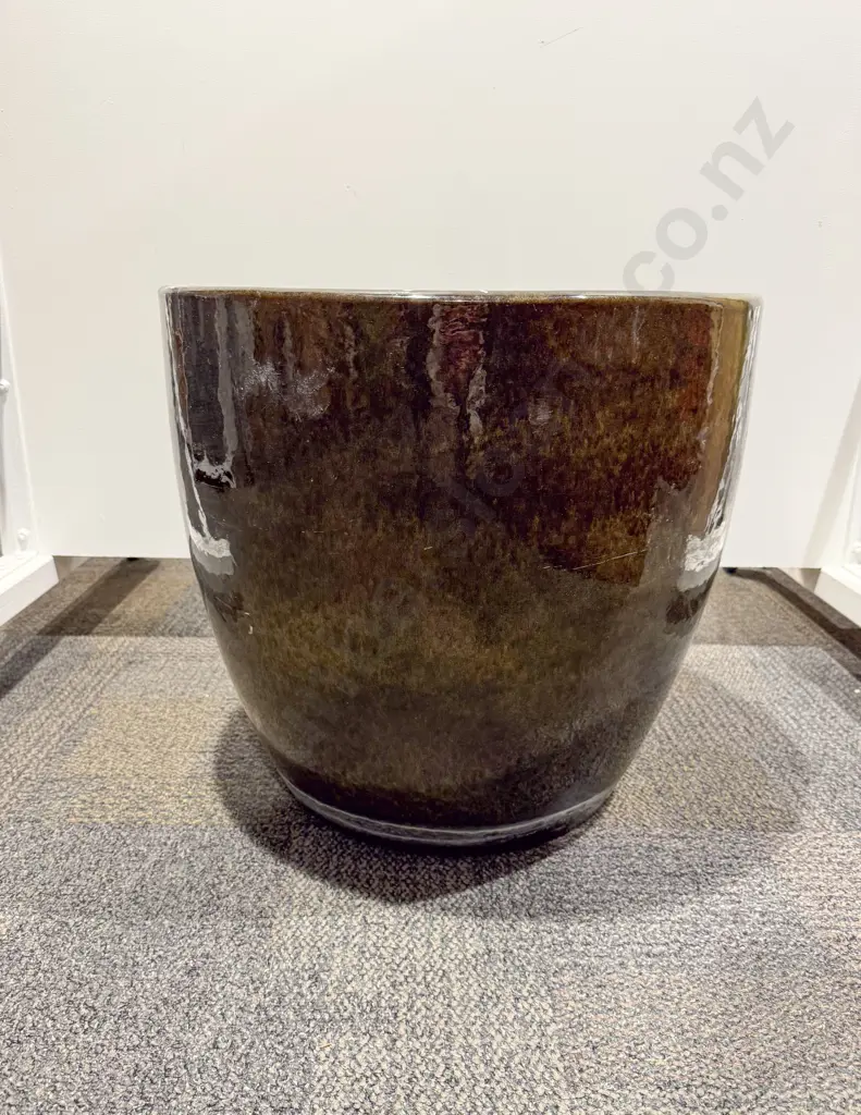 Large Glazed Garden Pot Image 1++
