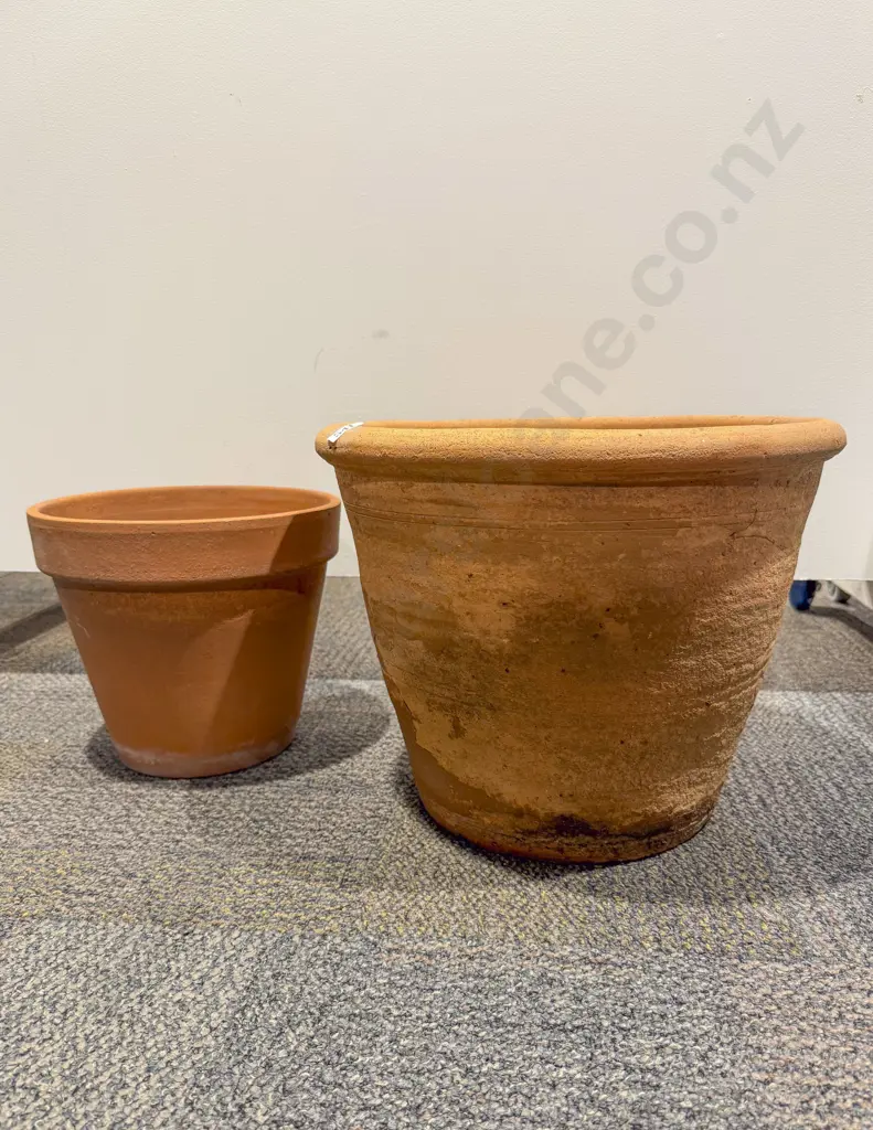 Two Terracotta Garden Pots Image 1++