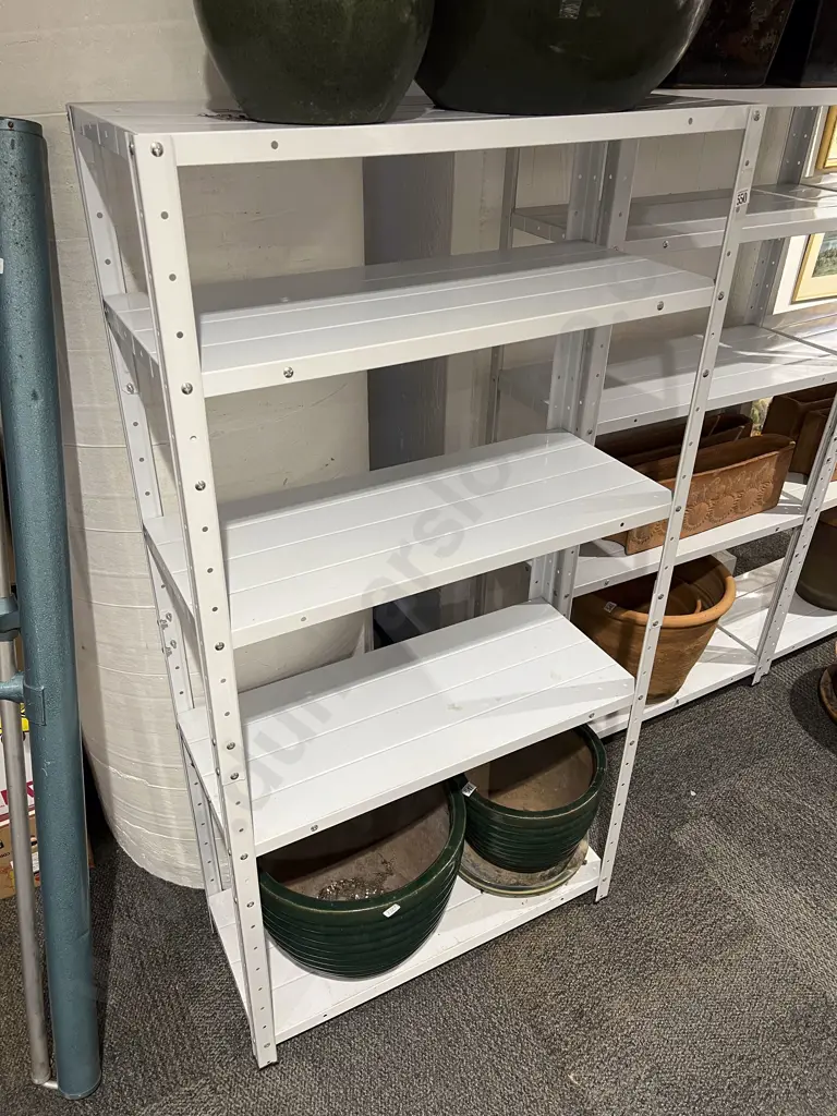 Three Assorted Aluminium Shelving Units Image 1++