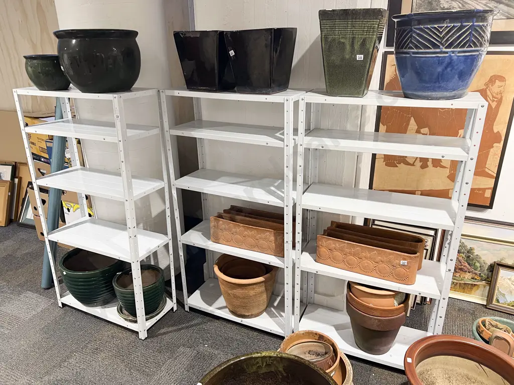 Three Assorted Aluminium Shelving Units Image 1++