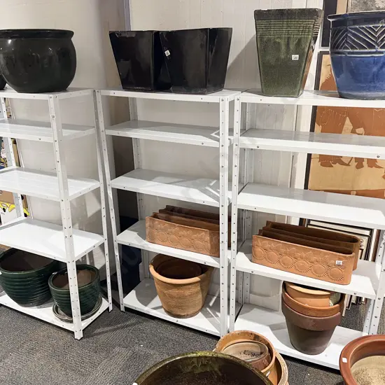 Three Assorted Aluminium Shelving Units