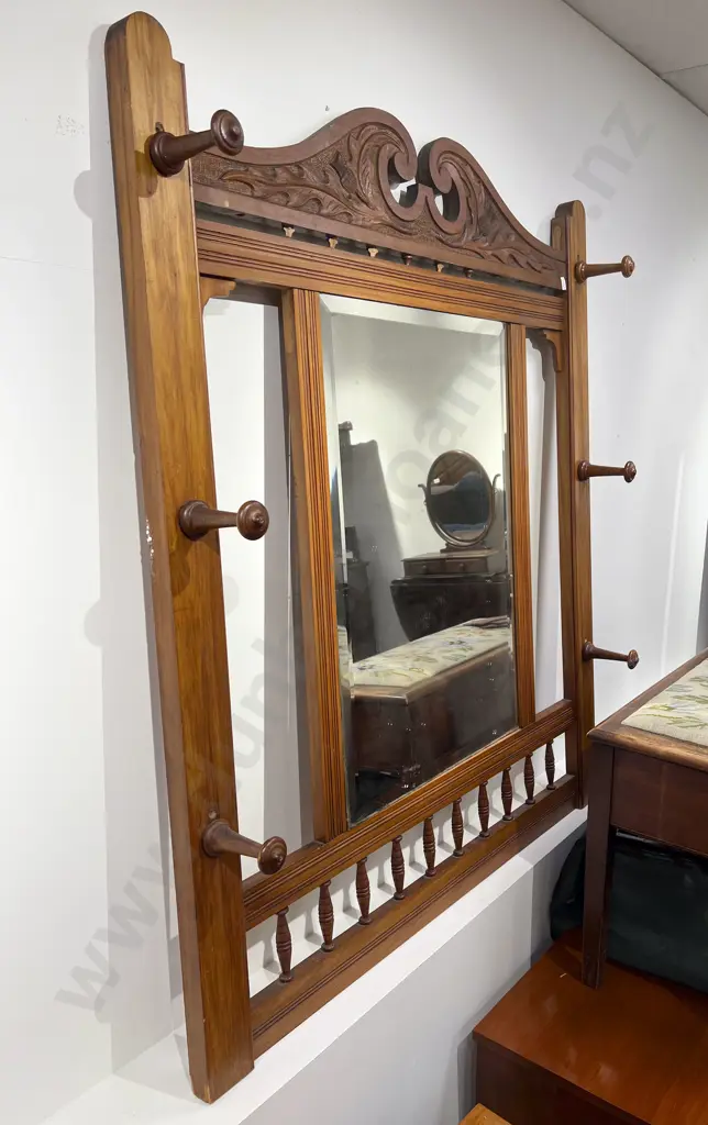 Colonial Mirror Back Coat Rack Image 1++
