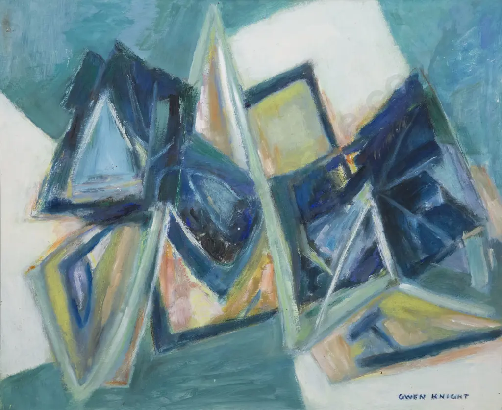 Gwen Knight (1888 - 1974) - Blue Abstract Image 1++