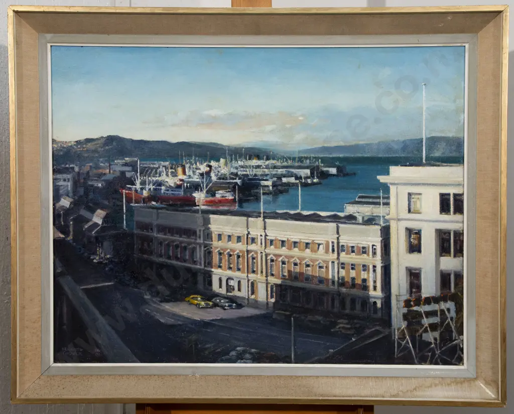 Kenneth Turner - Wellington Harbour Northwards to the Hutt Valley (a/f) Image 1++