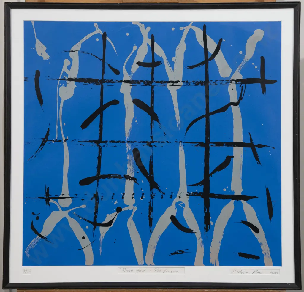 Philippa Blair (1945 - 2025) - Black Grid: Red Variation Image 1++