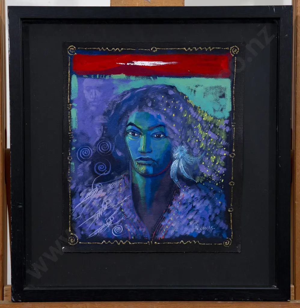 Darcy Nicholas (b 1945) - Lady in Blue Image 1++