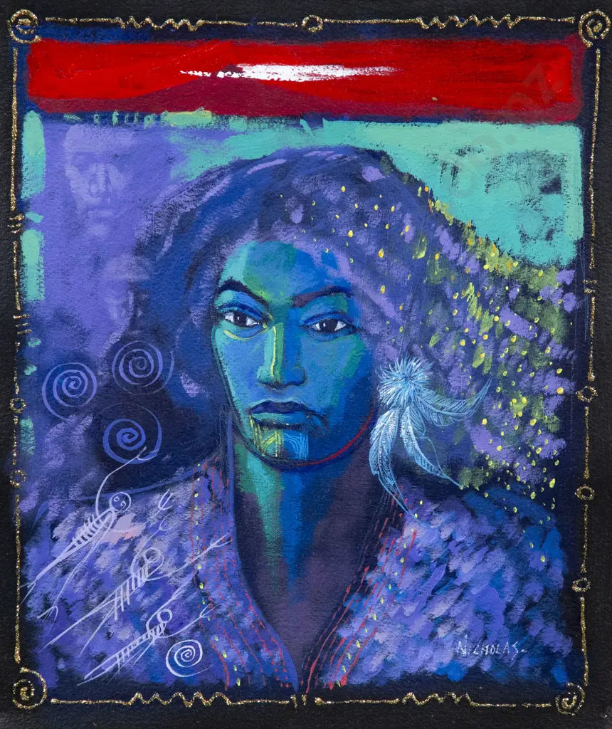 Darcy Nicholas (b 1945) - Lady in Blue Image 1++