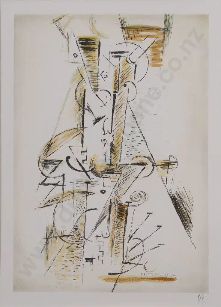 Dick Frizzell (b 1943) - Figure with Taiaha Image 1++