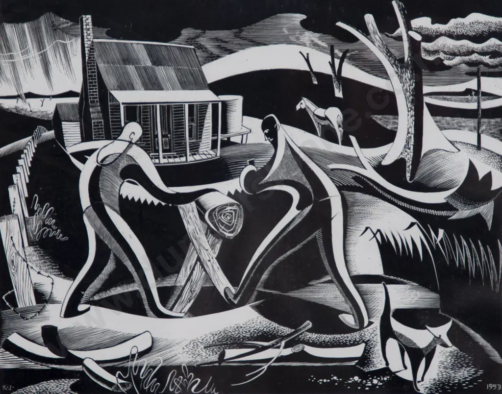Kenneth Jack (Australian 1924 - 2006) - The Woodcutters Image 1++