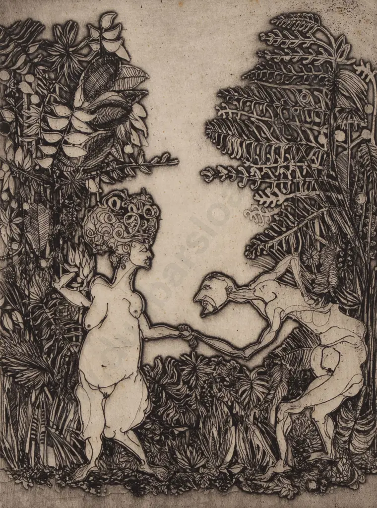 Barry Cleavin (b 1939) - The Garden (a/f) Image 1++