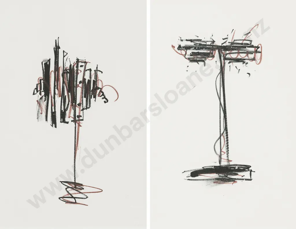Peter Roche (b 1957) - Untitled (pair) Image 1++