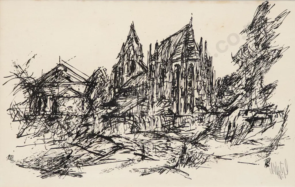 Anton Watzl (Austrian 1930 - 1994) - Cathedral Image 1++
