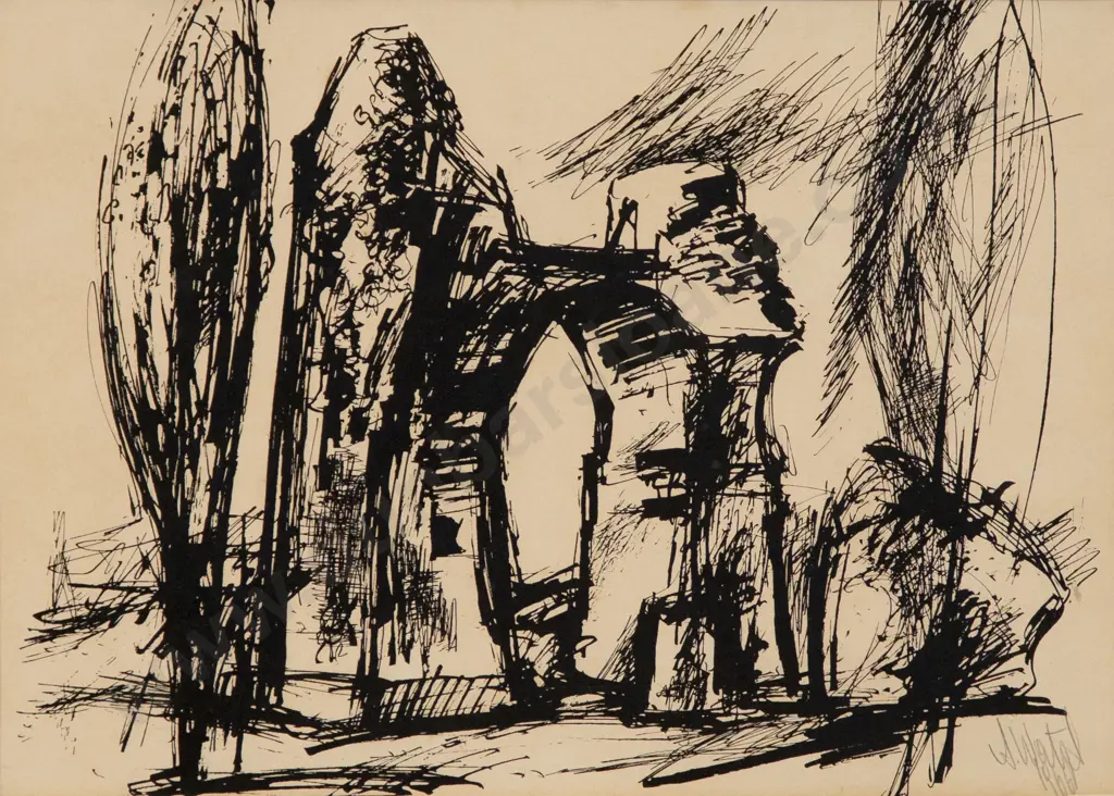 Anton Watzl (Austrian 1930 - 1994) - Old Monument & Other Image 1++