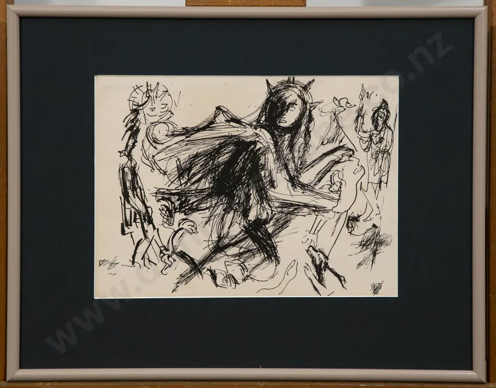 Anton Watzl (Austrian 1930 - 1994) - Figurative Sketch Image 1++