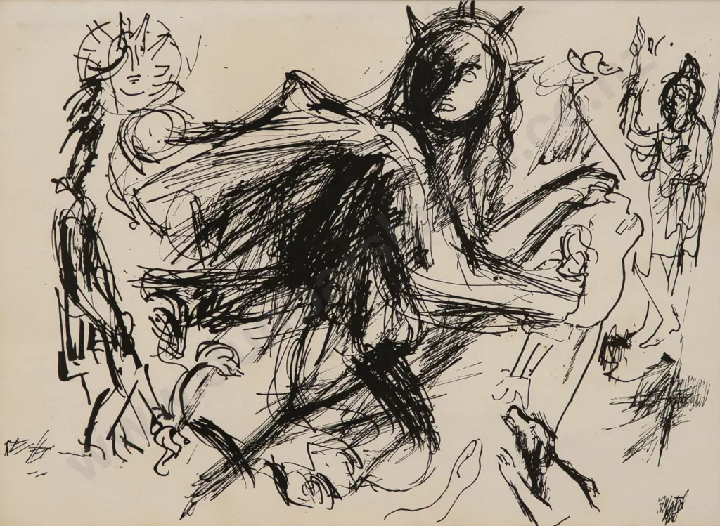 Anton Watzl (Austrian 1930 - 1994) - Figurative Sketch Image 1++