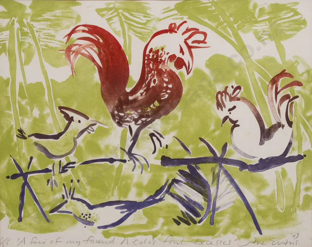 Jane Evans (1946 - 2012) - A Few of My Friend Nicola's Fowl Excesses Image 1++