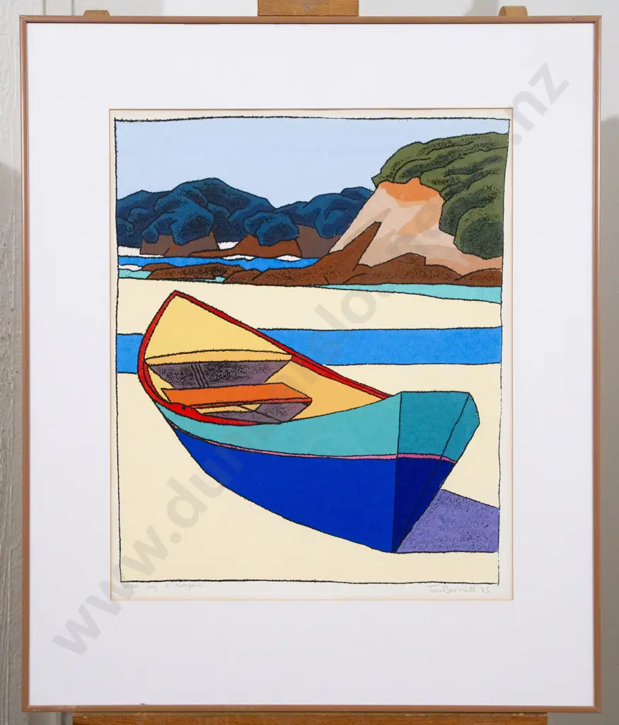 Tom Burnett (b 1958) - Dory at Matapouri Image 1++