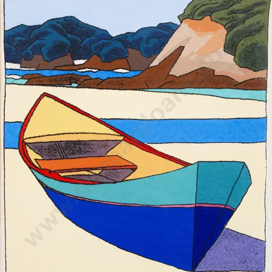 Tom Burnett (b 1958) - Dory at Matapouri