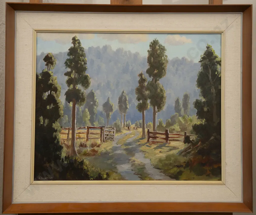 E B Lattey (1899 - 1986) - In Cook River Valley Image 1++