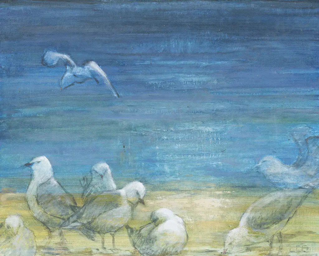 Lorna C. Ellis (1903 - 1981) - Red Billed Gulls Image 1++