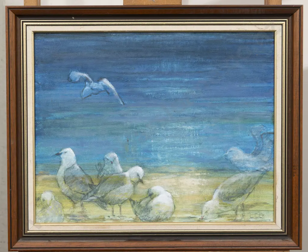 Lorna C. Ellis (1903 - 1981) - Red Billed Gulls Image 1++