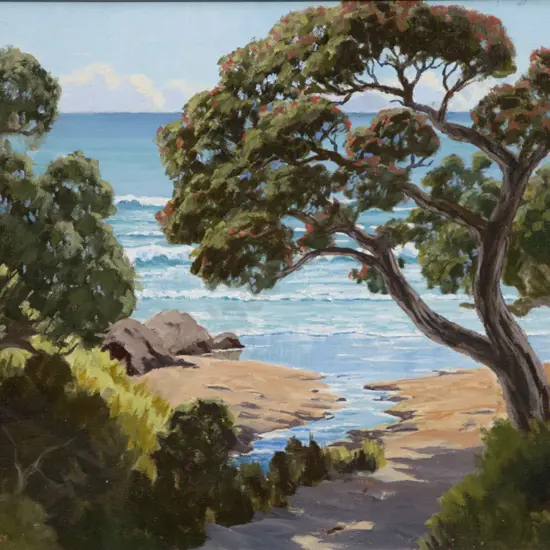 E B Lattey (1899 - 1986) - Te Karo Beach Tairua