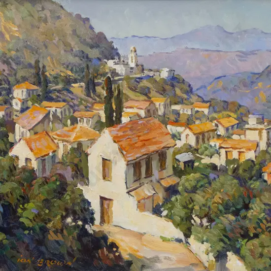 Ion Brown (b 1942) - Mountain Village - Crete