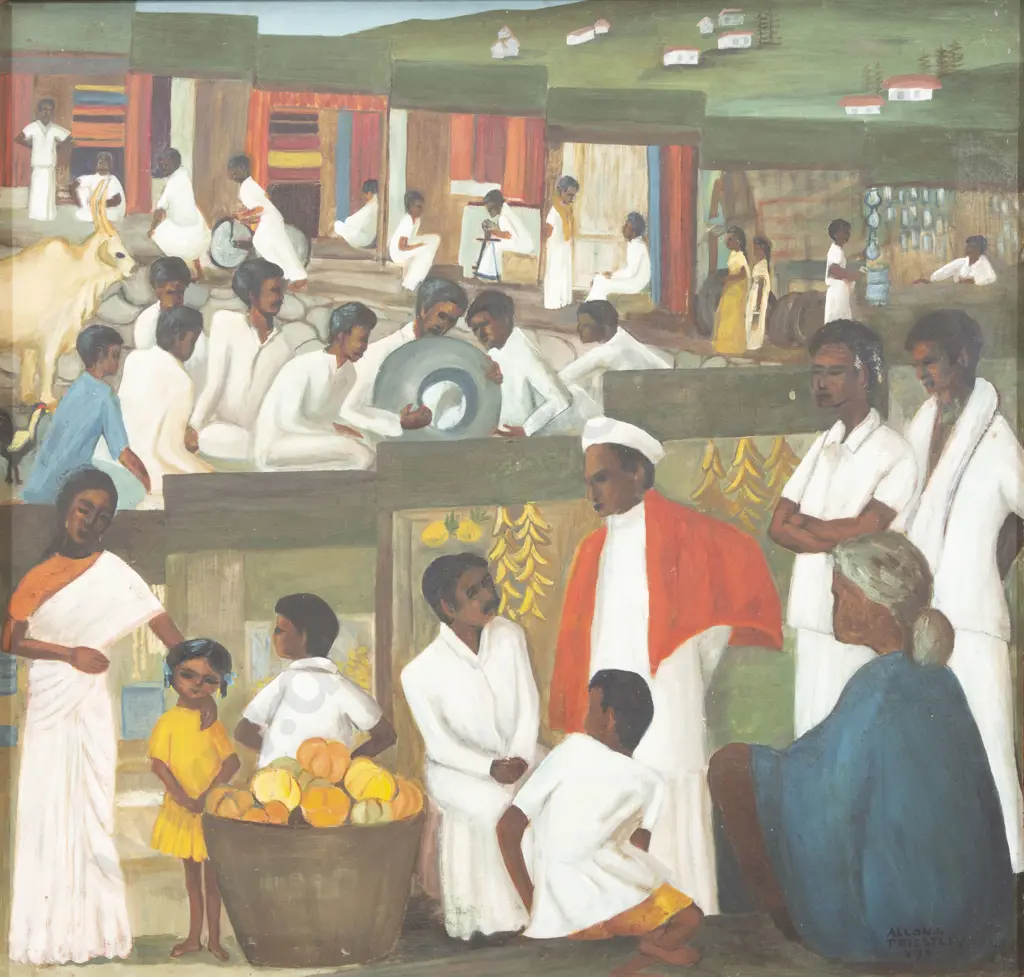 Allona Priestley (1909 - 1998) - Market India Image 1++