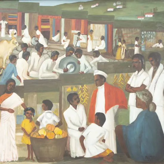 Allona Priestley (1909 - 1998) - Market India