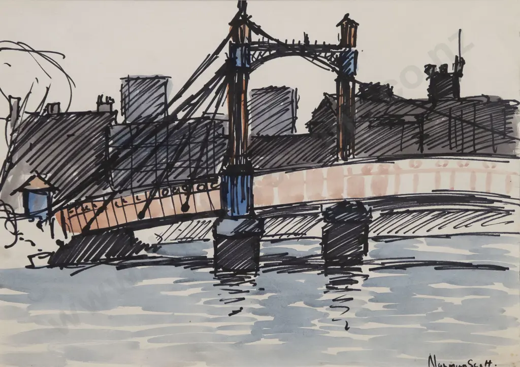 Norman Scott (1931 - 1978) - Harbour Scene Image 1++