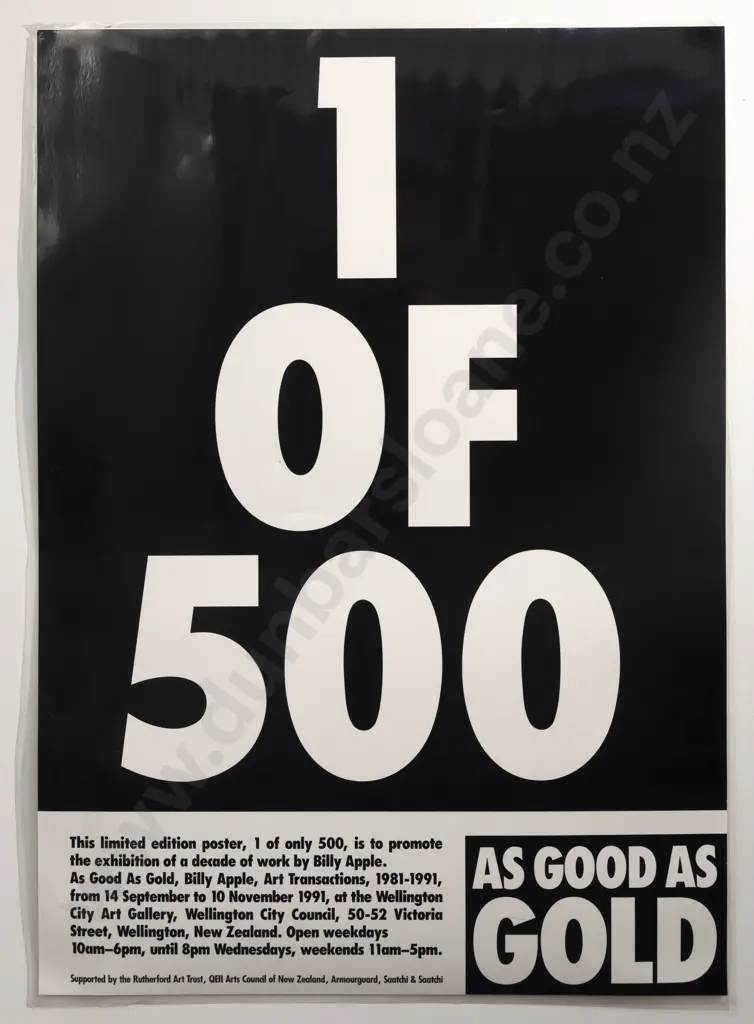 Billy Apple (b 1935) - Art Transactions 1981-1999 Promotional Poster Image 1++