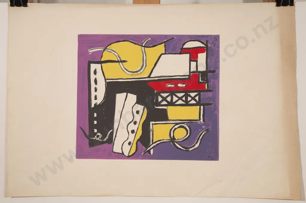 After Fernand Léger (1881 - 1955) - Composition Géométrique Image 1++