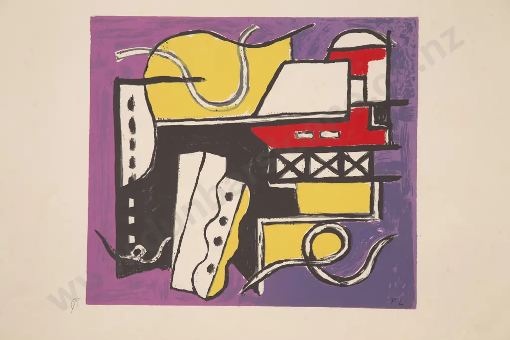 After Fernand Léger (1881 - 1955) - Composition Géométrique Image 1++