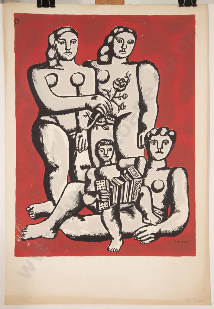 After Fernand Léger (1881 - 1955) - L'Enfant A L'Accordion (unframed) Image 1++