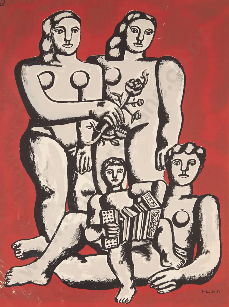 After Fernand Léger (1881 - 1955) - L'Enfant A L'Accordion (unframed) Image 1++
