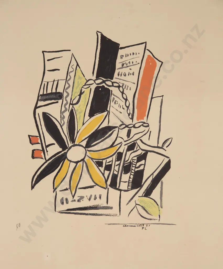 After Fernand Léger (1881 - 1955) - Chevreuse Août (unframed) Image 1++