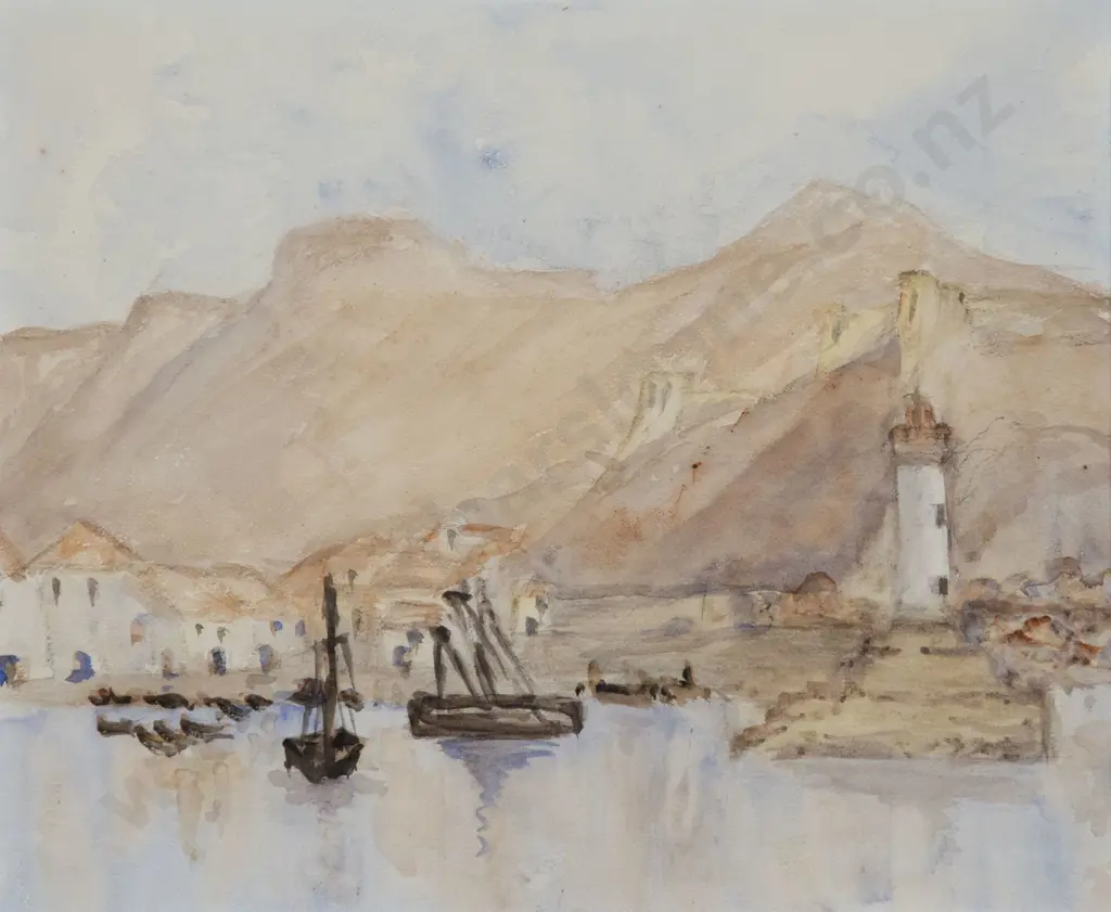 Attributed Maude Burge (1865 - 1957) - Seatown Landscape Image 1++